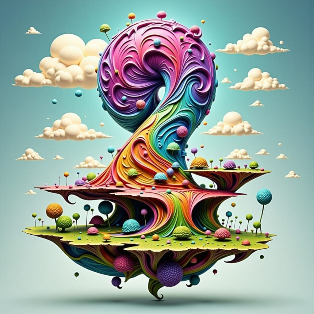 Mesmerizing Abstract Swirl in Digital Art Style