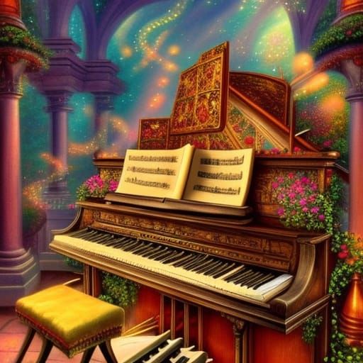 Ethereal Beauty Plays Piano in Dragon Music Hall