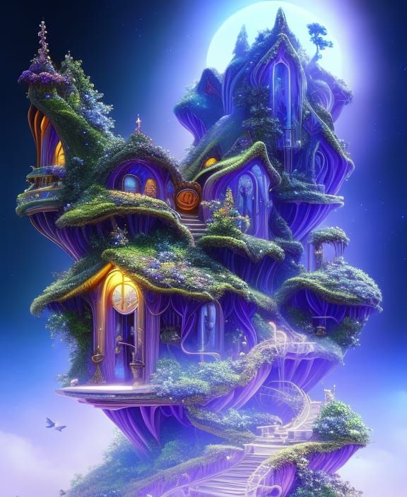 Magical Fairy House on Cobblestone Street