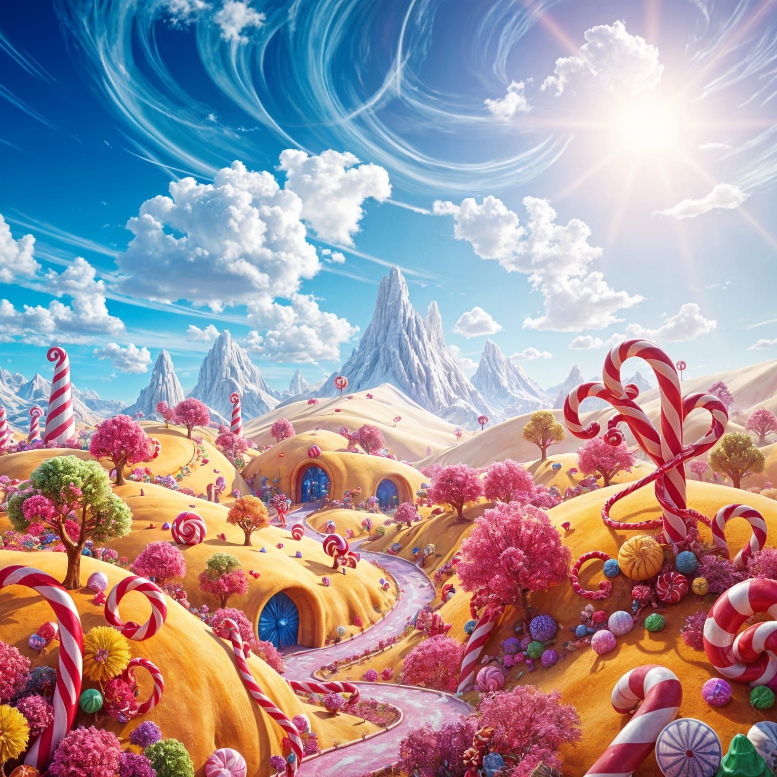 Fantastical Candy Land Concept Art in Deep Color