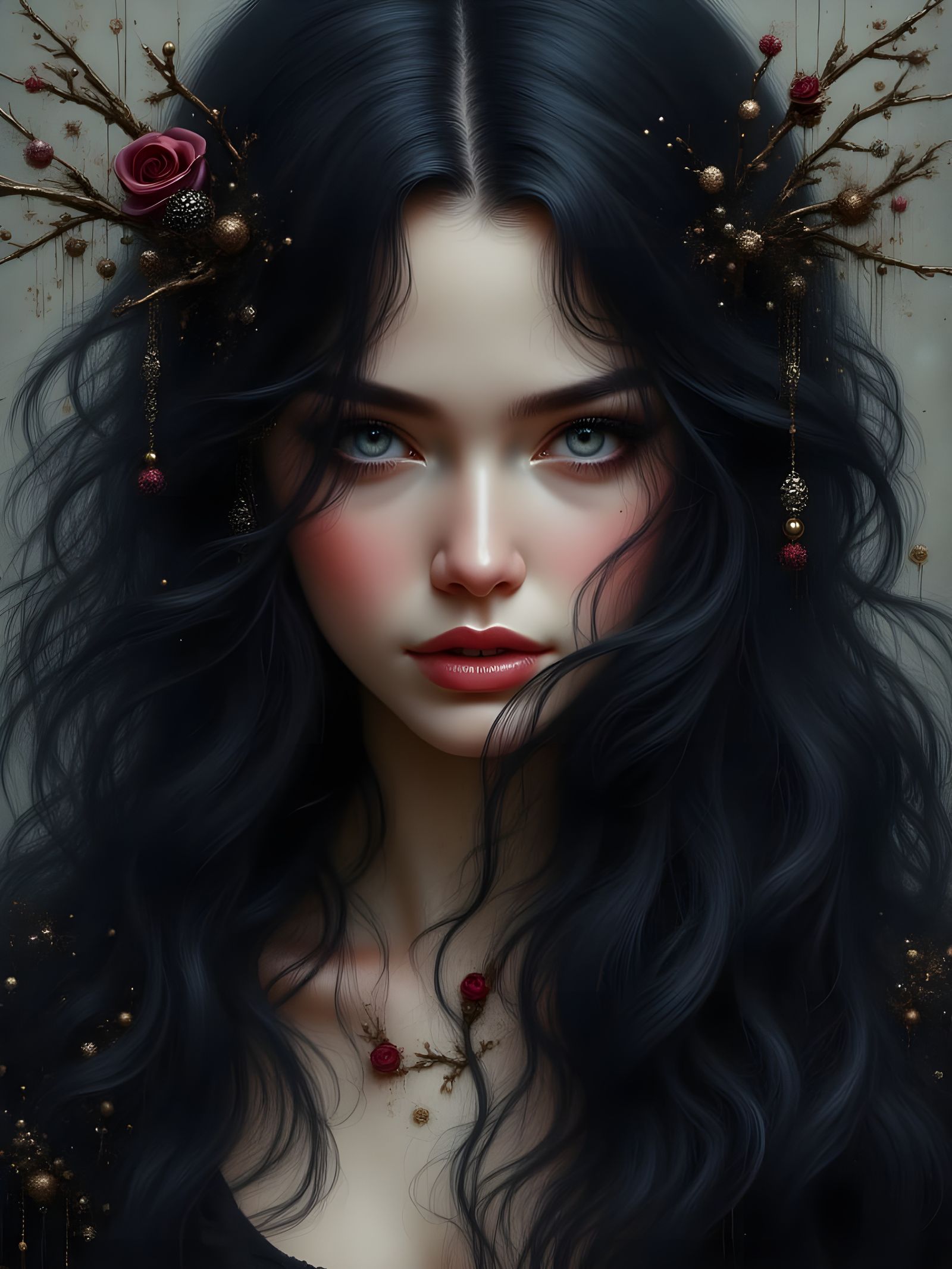 Gothic Beauty in Ultra HD: A Stunning Portrait