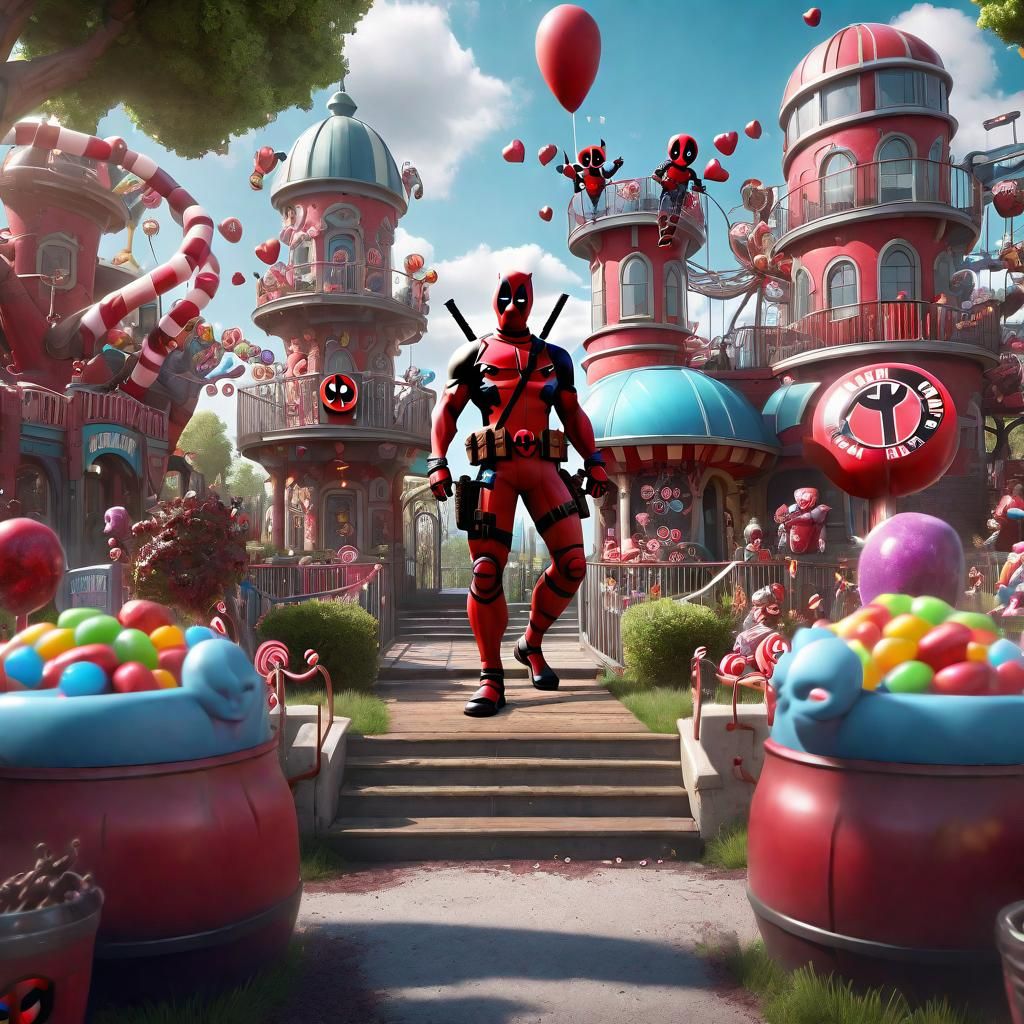 Deadpool Theme Park on a Sunny Day