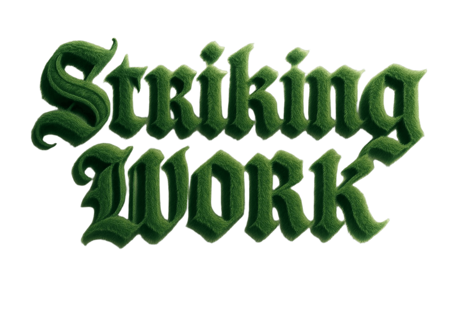 Fluffy 3D Text: Striking Work in Gothic Fur Font