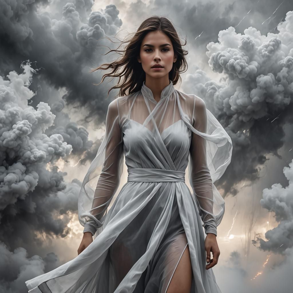 Abstract Air Element in Impressionist Digital Art