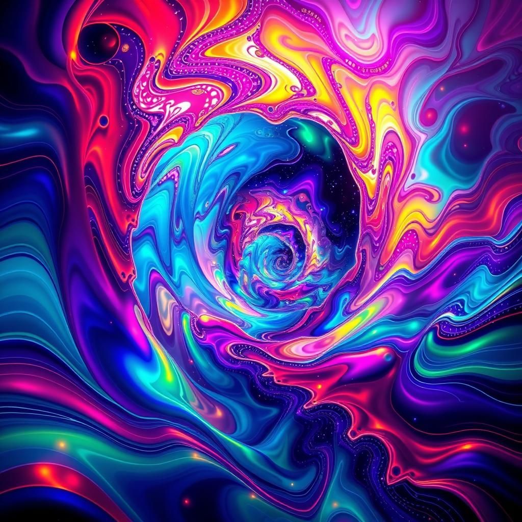 Iridescent Vortex of Fractal Light and Cosmic Dreamscape