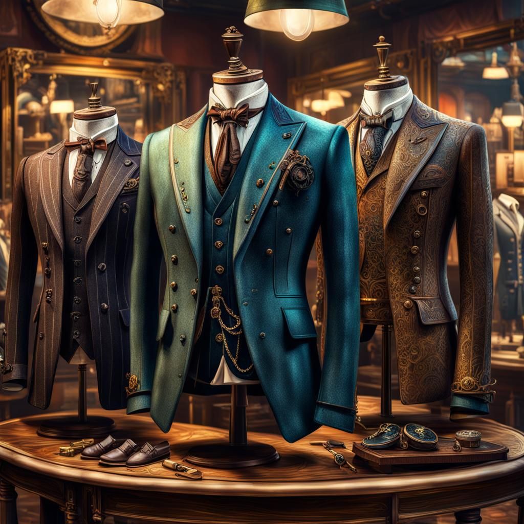 Steampunk Gentleman's Emporium: Hyperrealistic Concept Art