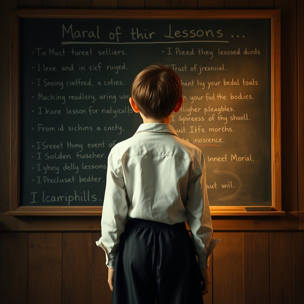 Innocence Lost: A Young Soul Amidst Moral Lessons