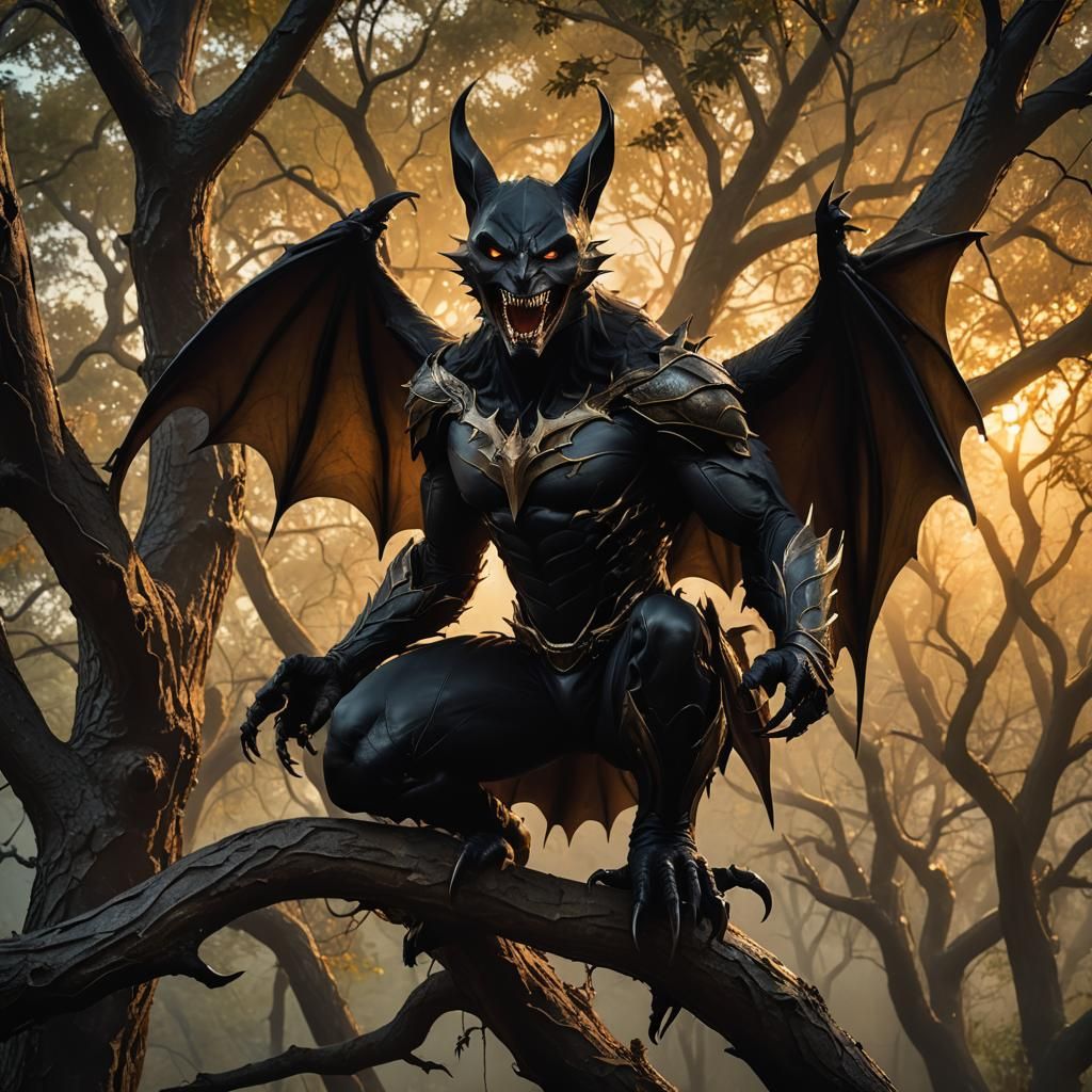 Fearsome Cryptid Creature in Dark Fantasy Art