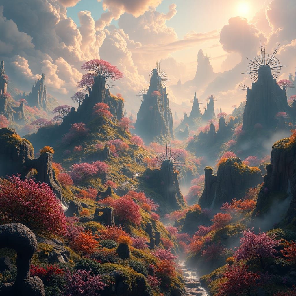 Ethereal Landscape of a Fantastical World in 8k