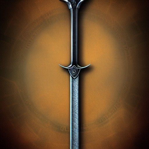 Sword of Destiny on Altar: Digital Illustration