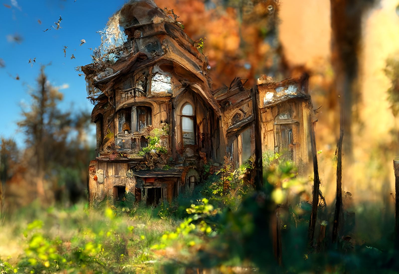 Post-Apocalyptic Victorian Vista as Hyperrealistic Photograp...