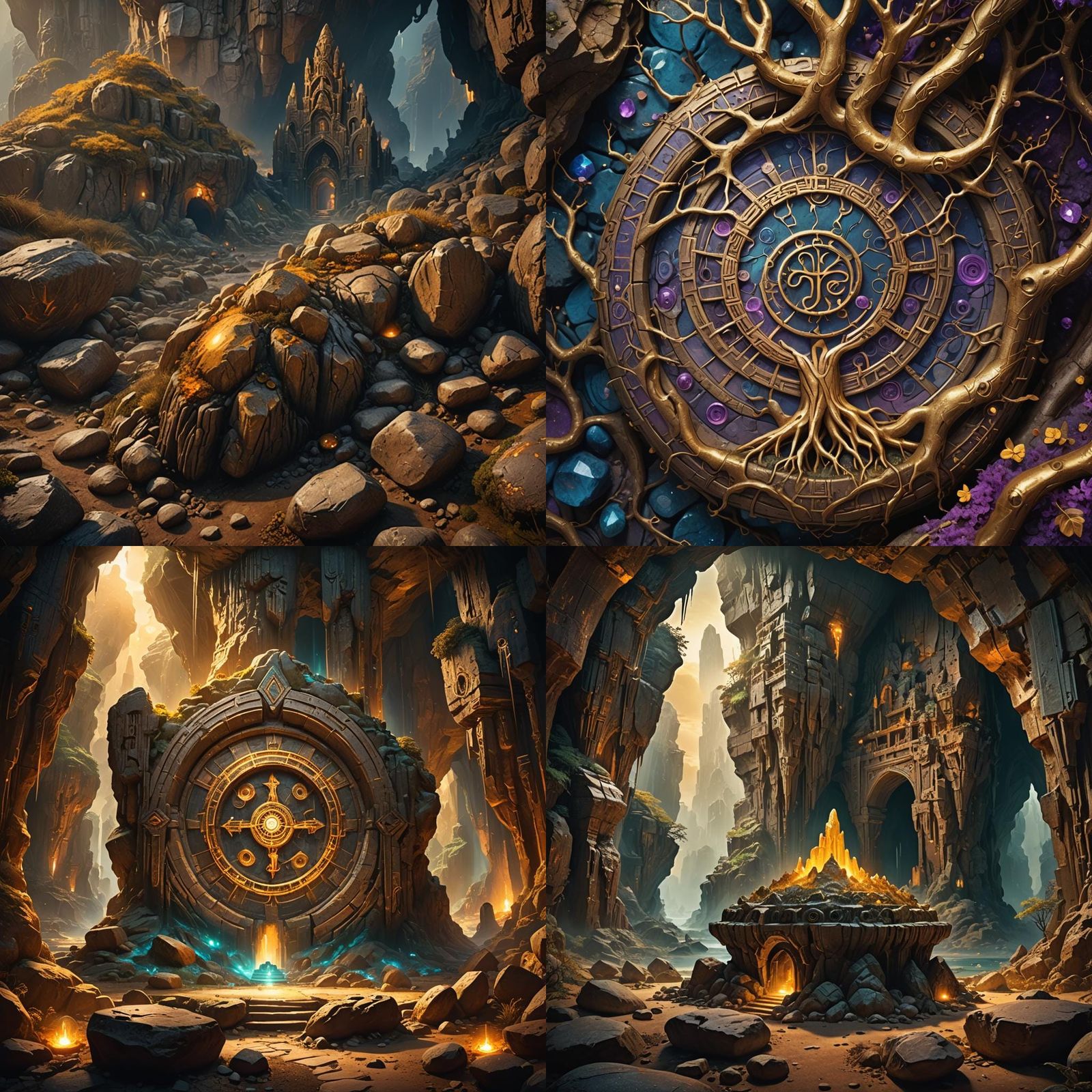 Geological Relic of the Deep: Matte Painting