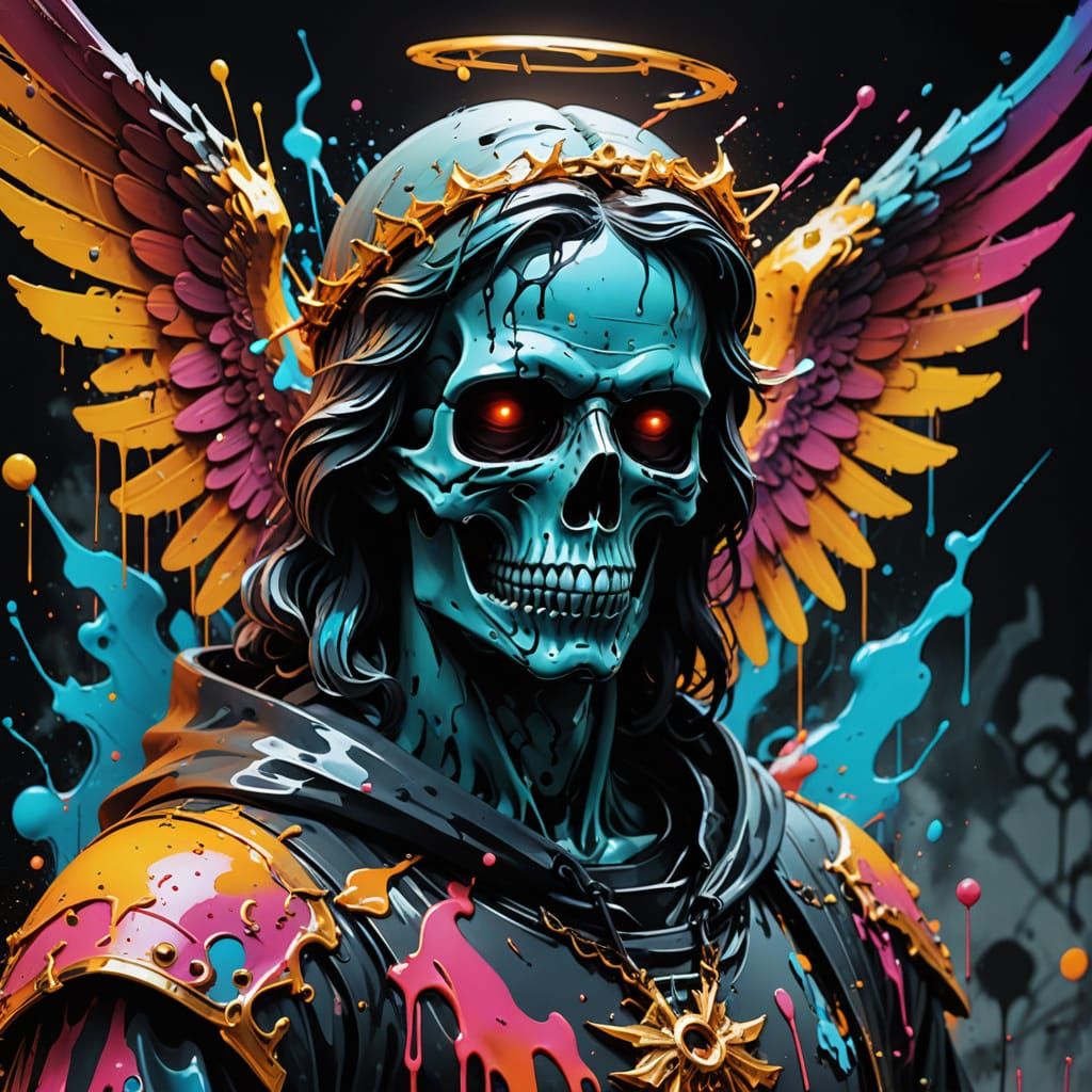 Angel of Death Creates Vibrant Graffiti Masterpiece