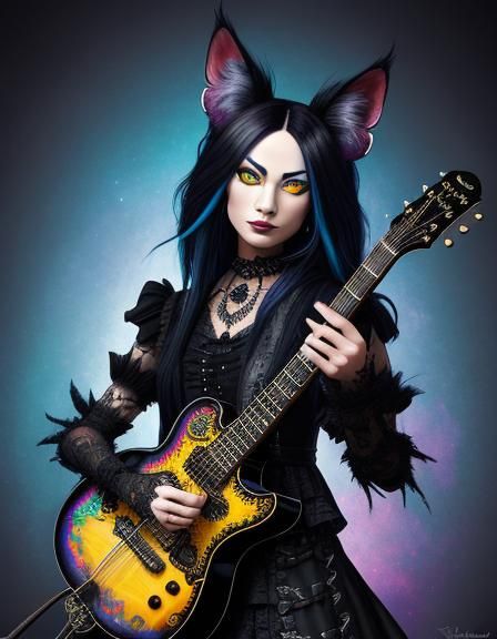 Eight-Armed Cat Rocker in Fantasy Baroque Style