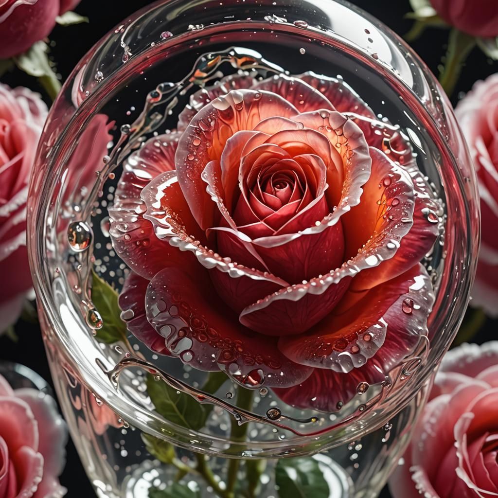 Rose in jelly processing