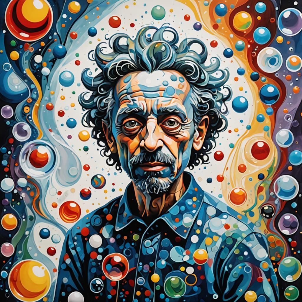 Abstract Joy in Cubist Style from Soap Bubbles