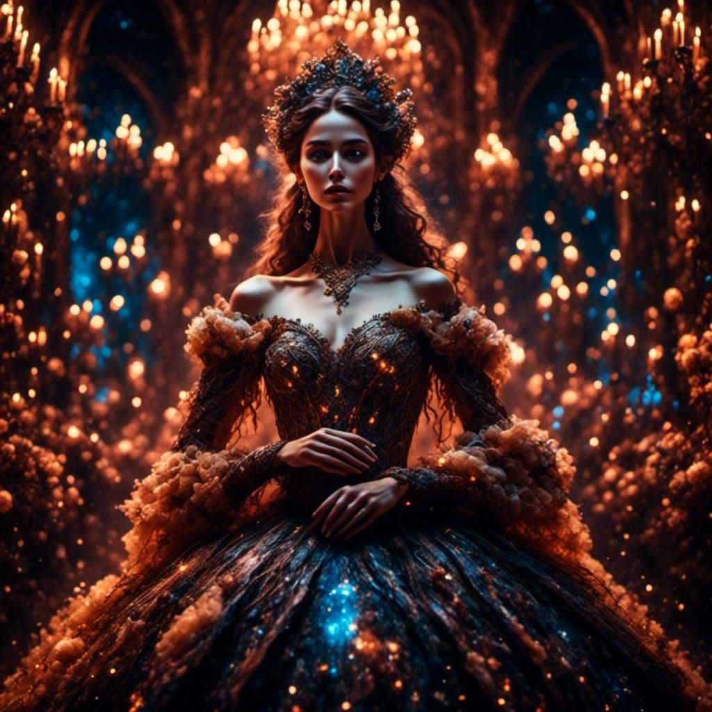 Bokeh Lights and Fireflies at Masquerade Ball