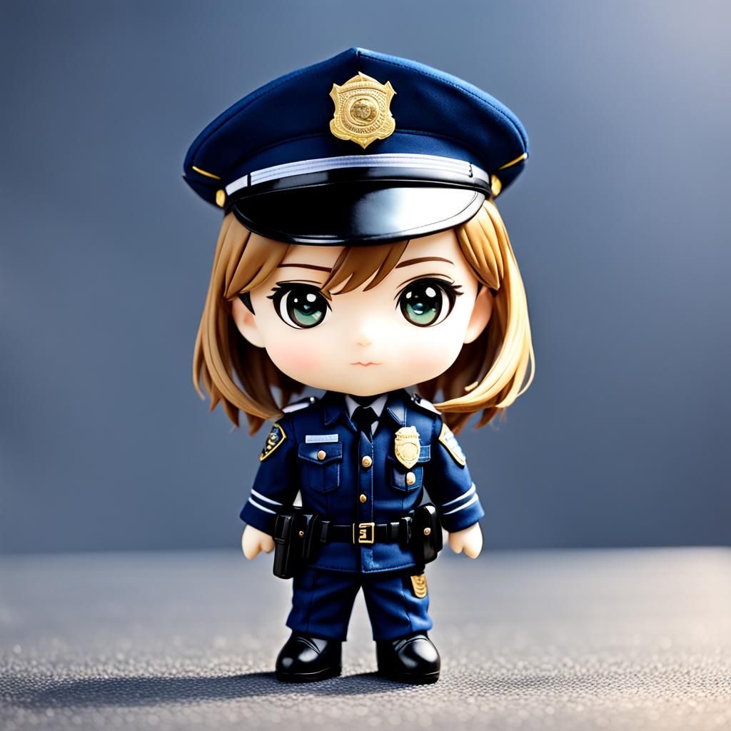 Cop Chibi Doll in Uniform