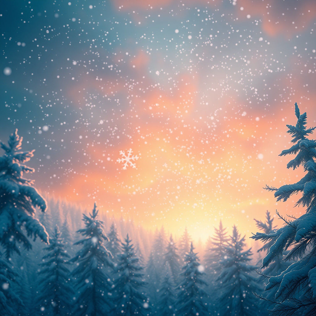 Sparkling Winter Landscape in Matte Painting Style