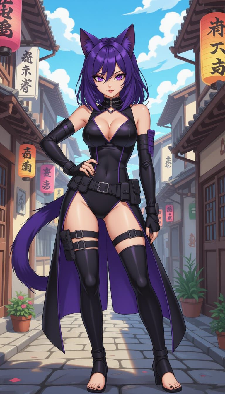 Anime Cat Burglar in Manga Style