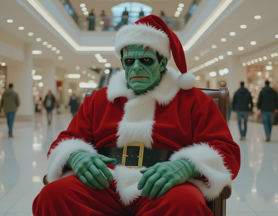 Frankenstein's Monster Meets Santa Claus
