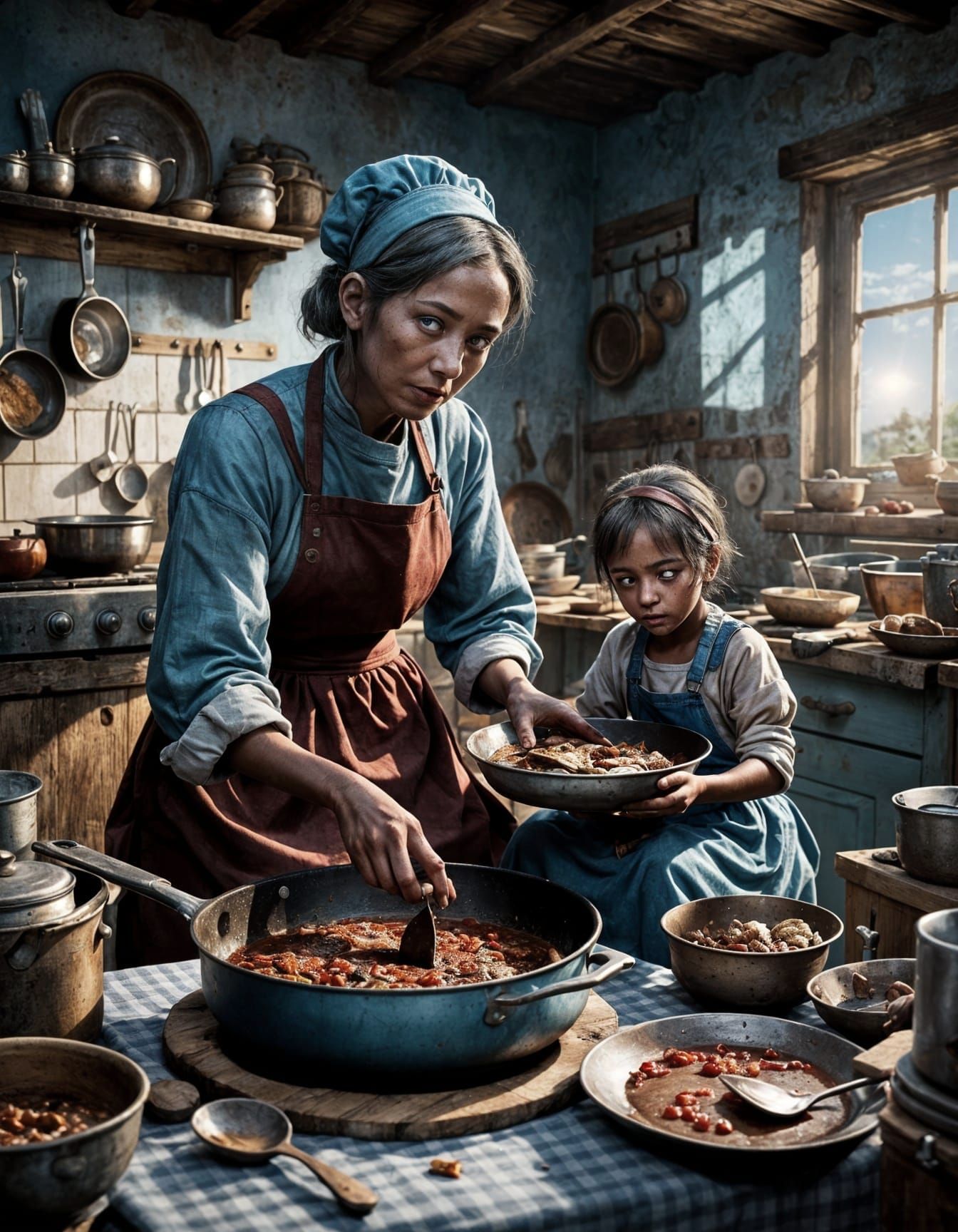 Heartfelt Poverty: A Mother's Sacrifice in Art