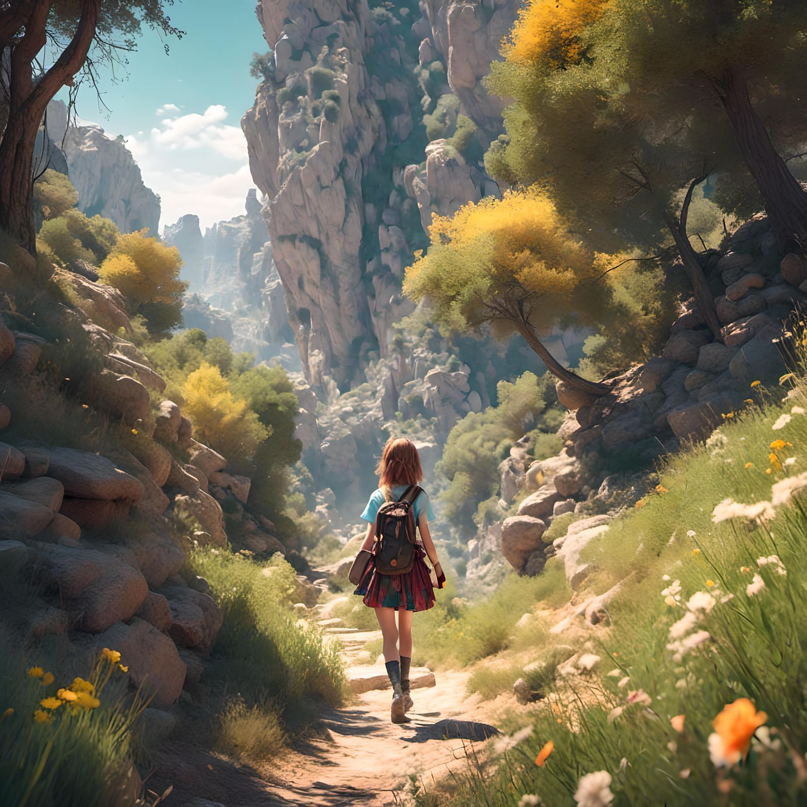 Adventurous Girl Invites on Nature Adventure