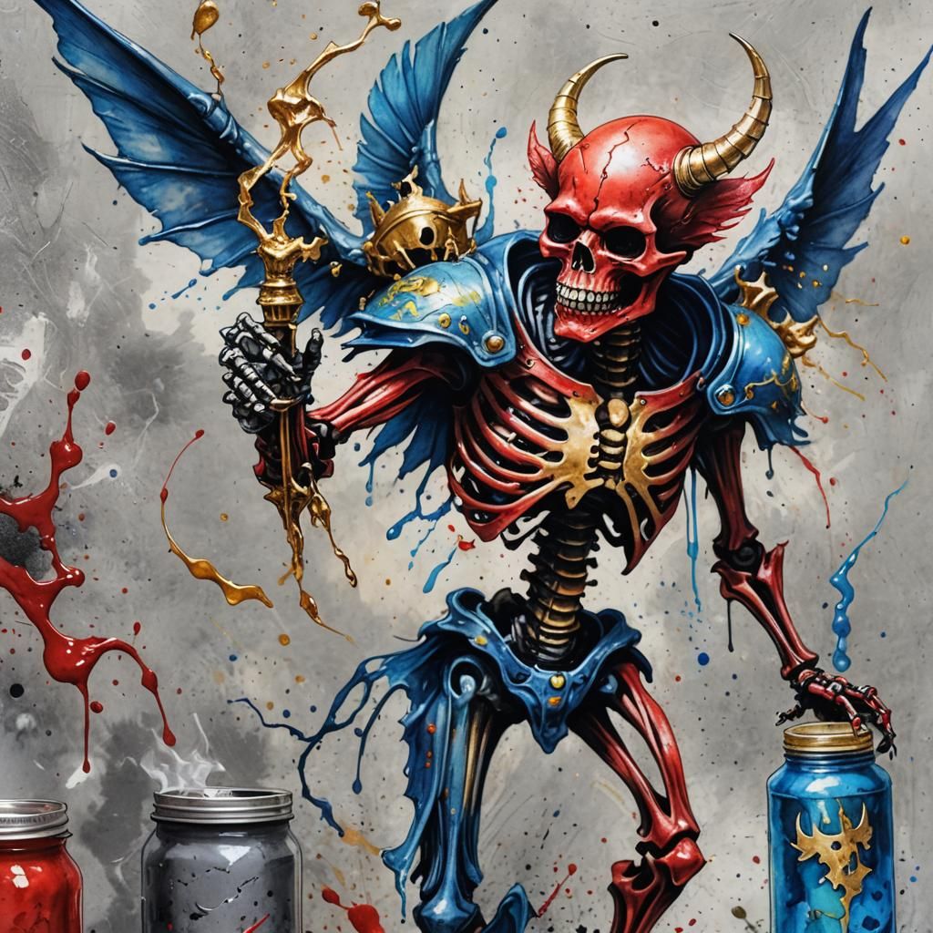 Red Demon Skeleton with Fairy Jar: Splash Art