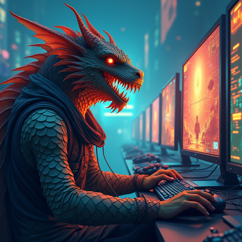 Dragon Gamer in a Sci-Fi World