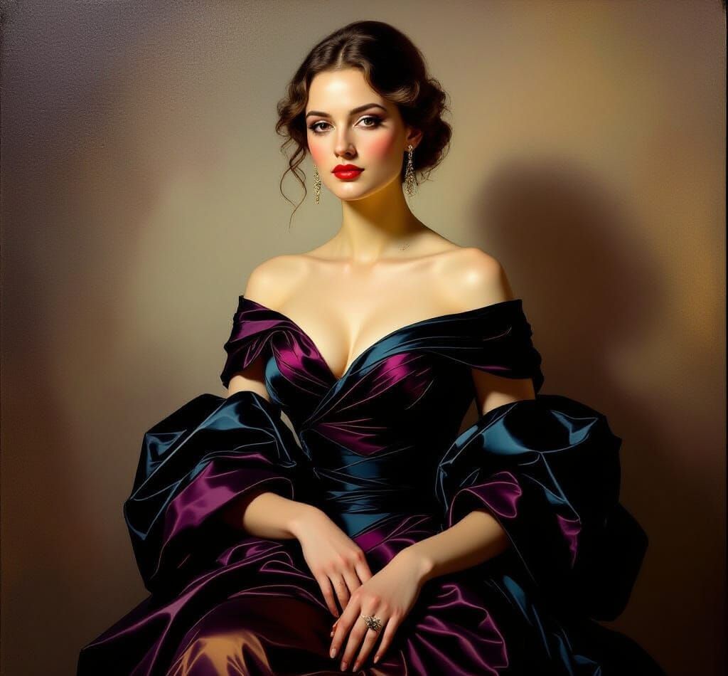 Woman in Evening Dress, Dutch Master Style