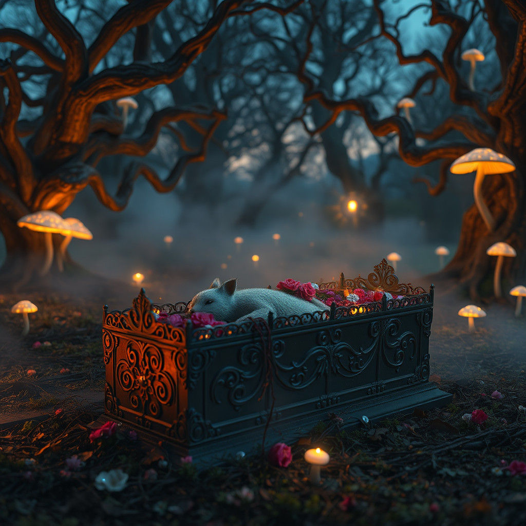 Lemming Funeral in Mystical Churchyard, Concept Art