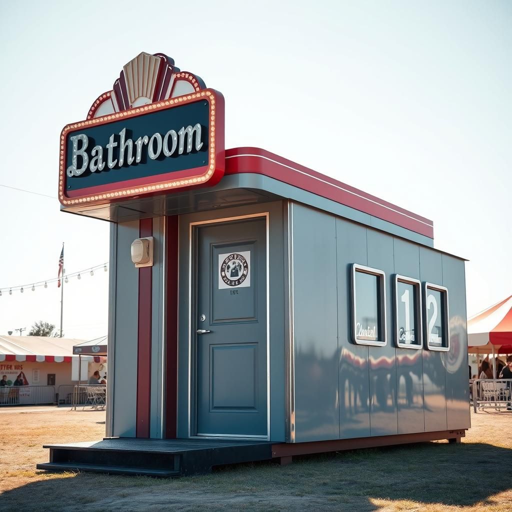 Art Deco Portable Toilet at County Fair