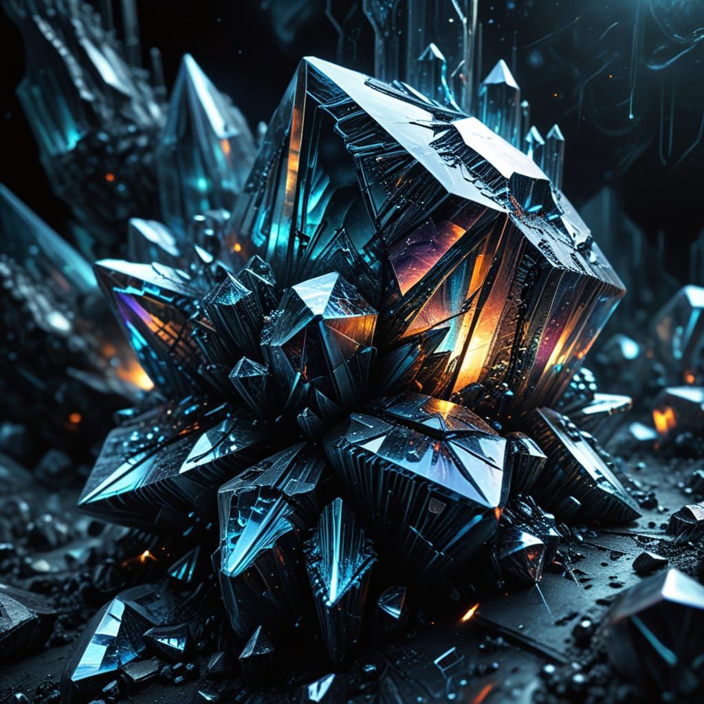 Vibrant Crystals Erupt in Iridescent Splendor