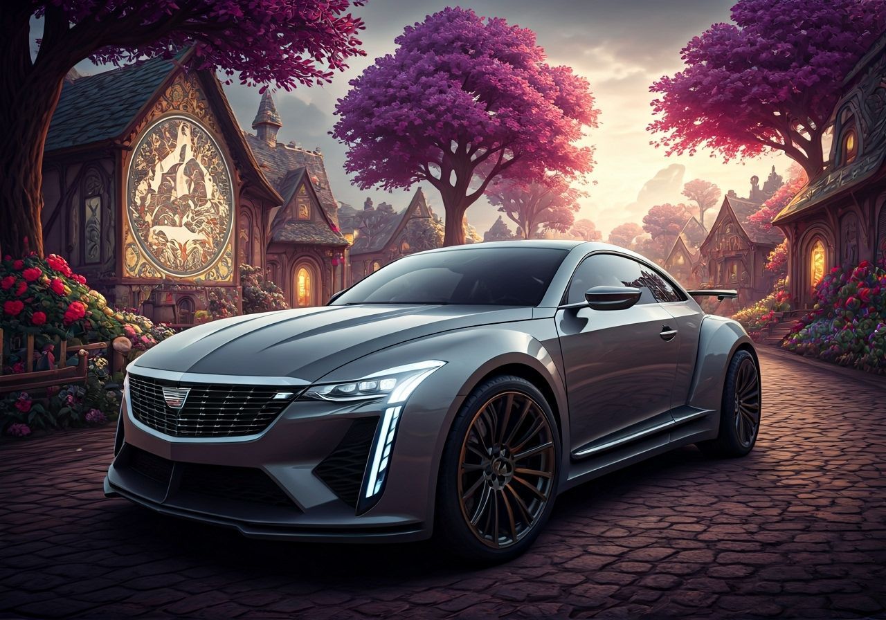 Cadillac Beetle Races Through Art Nouveau Village