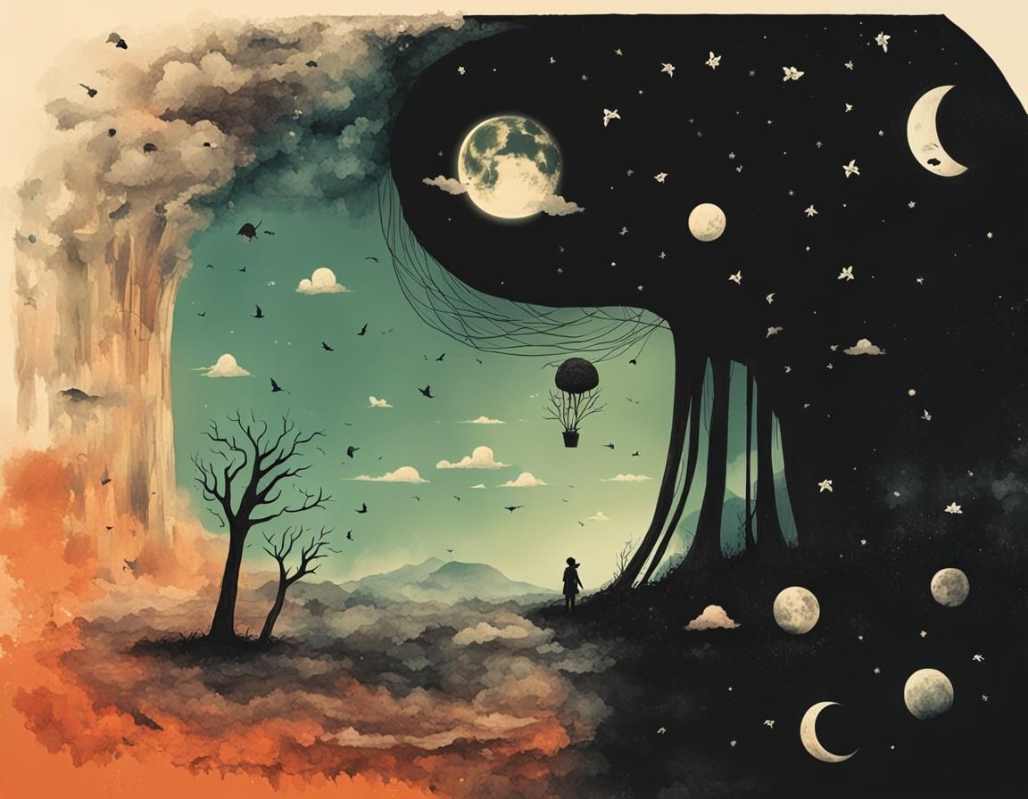 Abstract Echoes of Emotion in Dreamlike Space