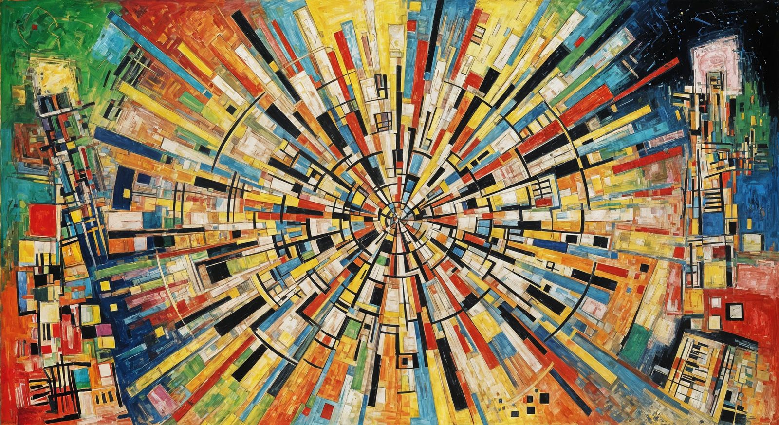 Abstract Geometric Joy in Vibrant Colors