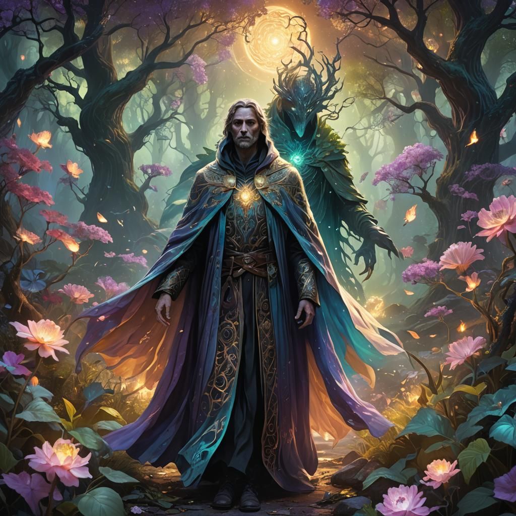 Mystical Psychopomp Guiding a Soul: Fantasy Concept Art