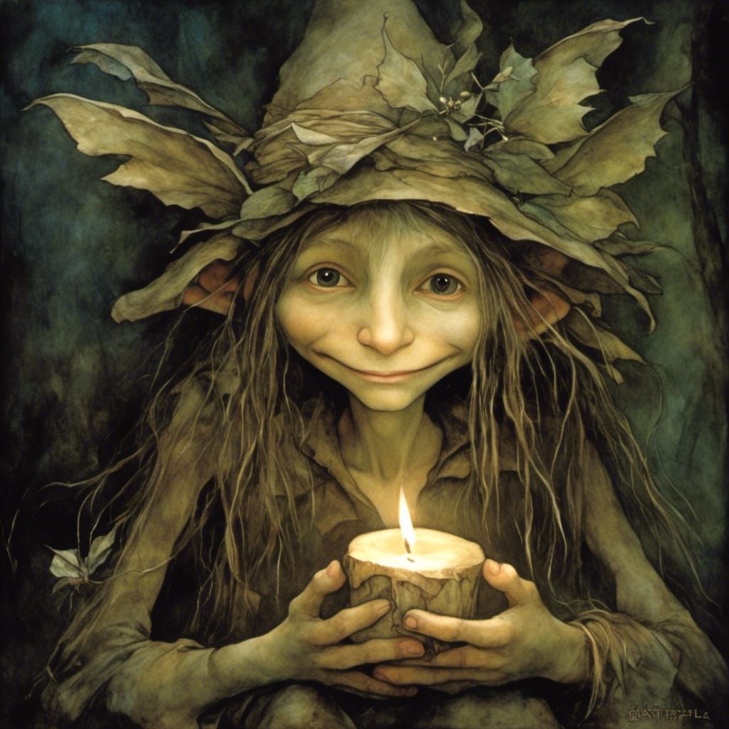 Flickering Candle in Darkness: Ethereal Fairy Light