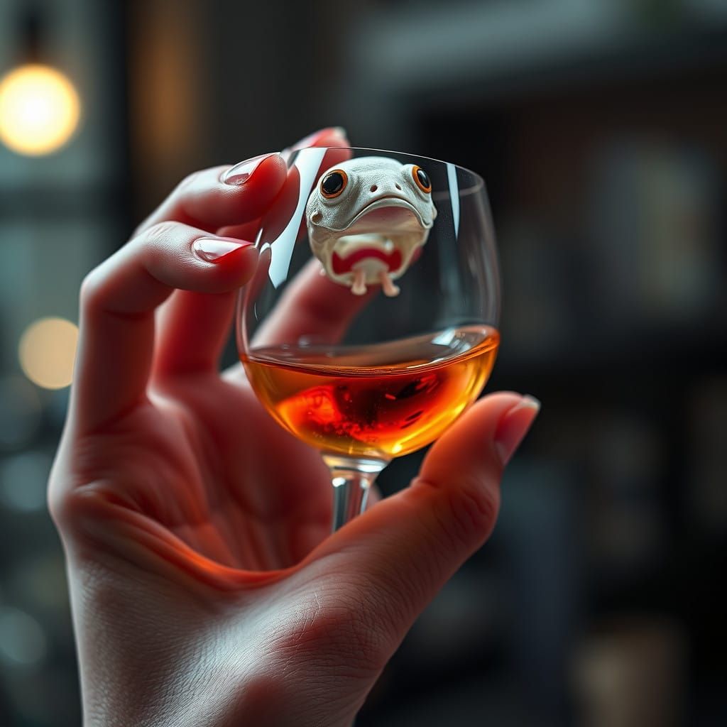 Biopunk Wineglass Creature in Perfect Manicure