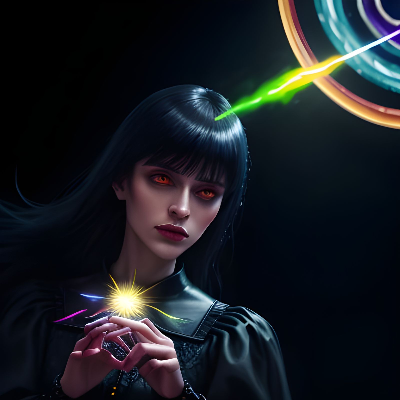 Gothic Art in Vibrant, Dreamlike Twilight