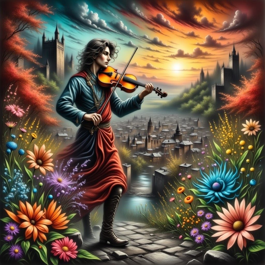 Edinburgh Violinist with Perfect Violin