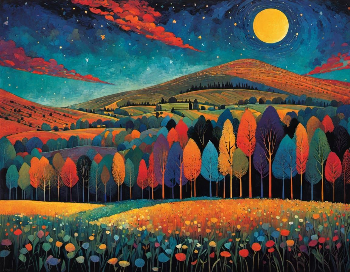 Ethereal Landscape in Expressive Abstraction