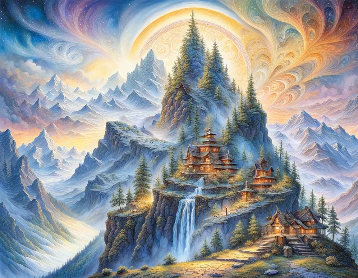 Luminous Shell in Fantasy Garden: Maximalist Art