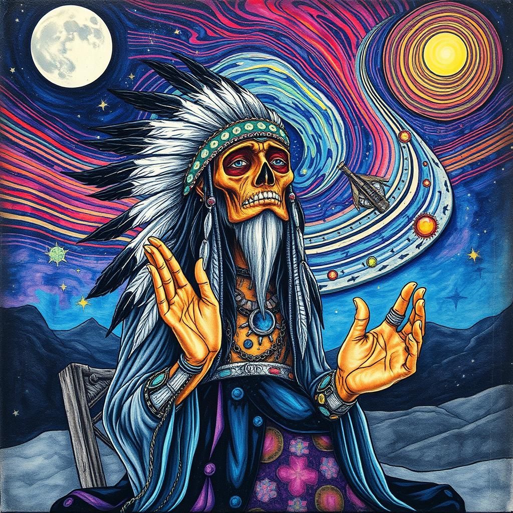 Surreal Native American Futurism: A Digital Art Piece