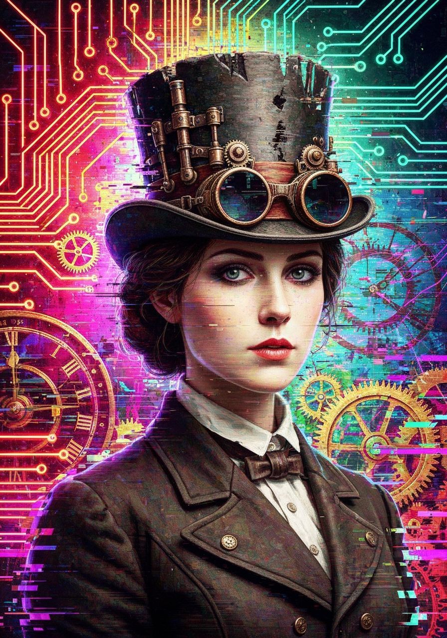 Steampunk glitch