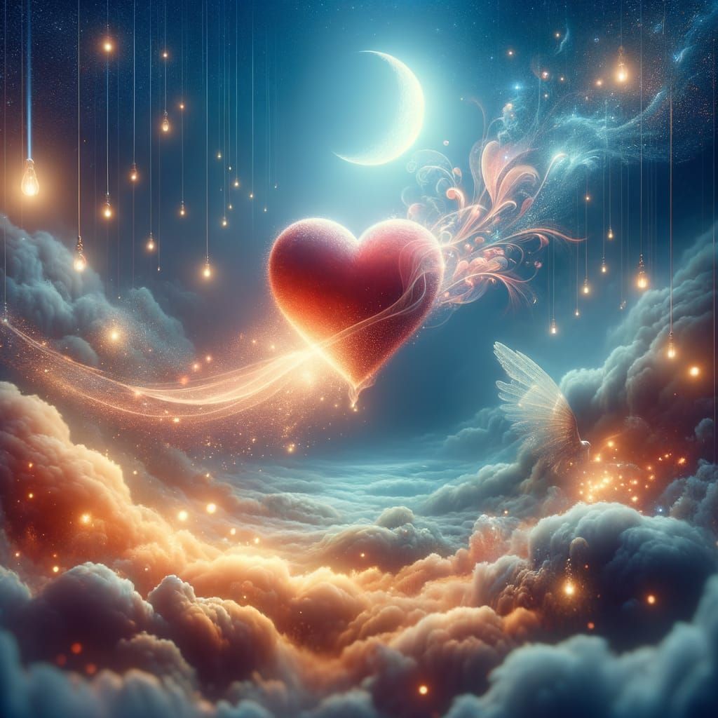 Floating Heart: A Surreal Fantasy of Love and Freedom