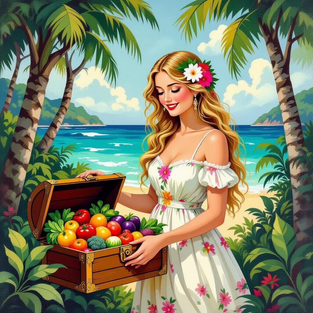 Tropical Treasure Island: Rousseau-Inspired Delight