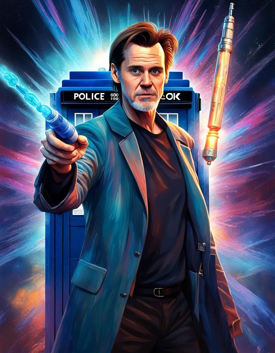 Jim Carrey as Doctor Who in Cosmic Art