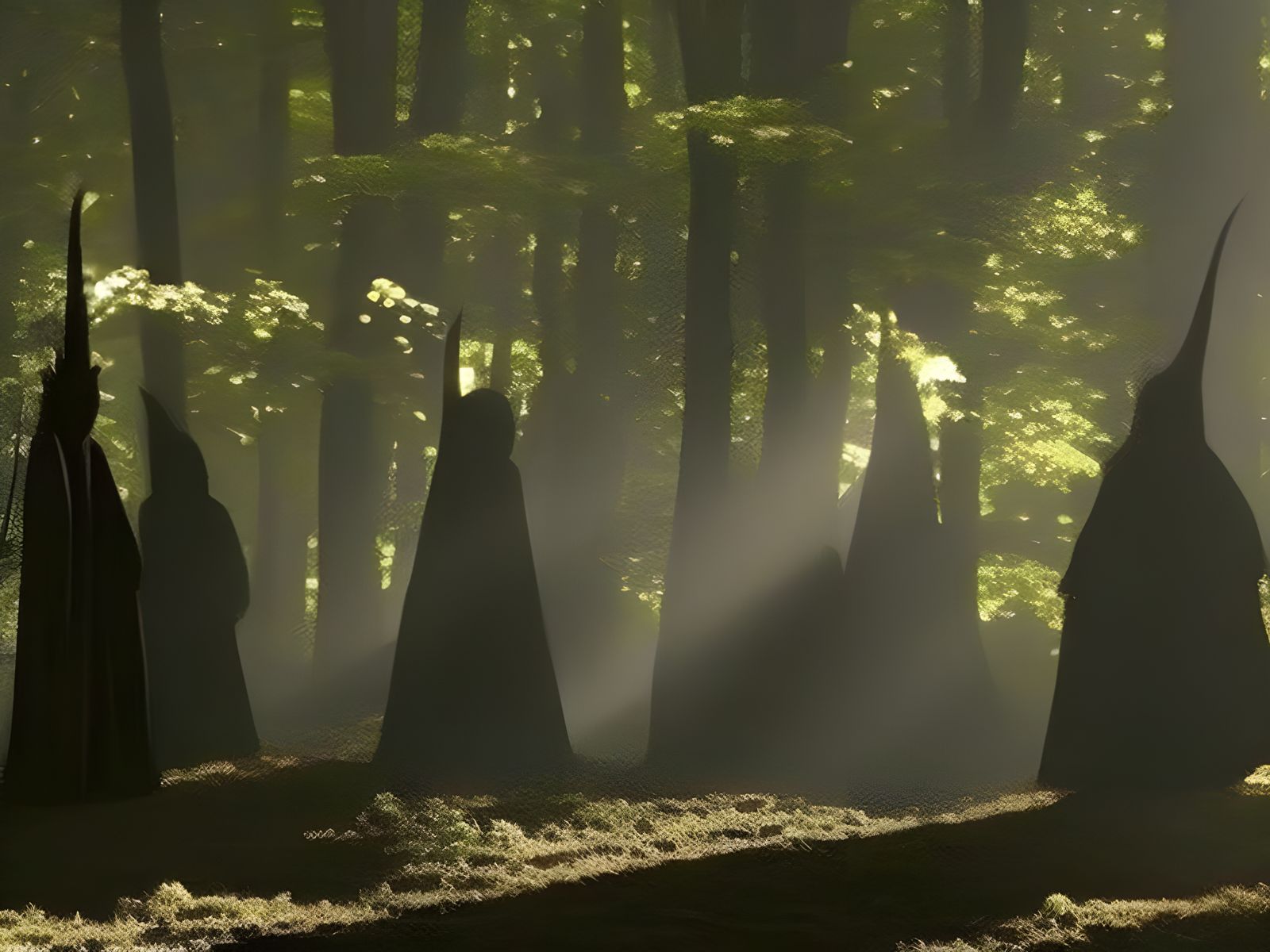 Mystical Shadow Beings in Dark Fantasy Setting