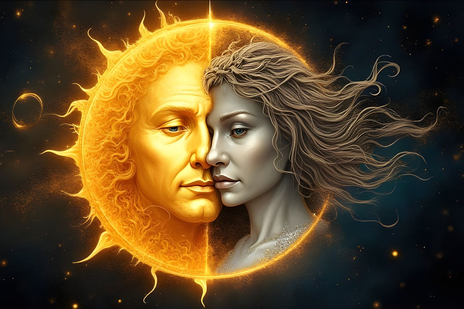 Sun and Moon Duality Portrait